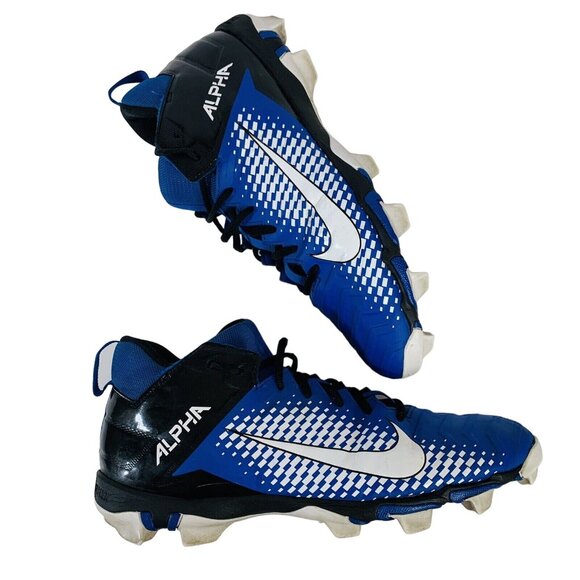 Nike Alpha Menace 2 Shark Football Cleats Mens 12 Blue White Performance AQ7653- main image 10